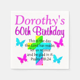 SERVILLETA DE PAPEL NAPKINS PERSONALIZADOS EN EL CUMPLEAÑOS 60 DE CRIS