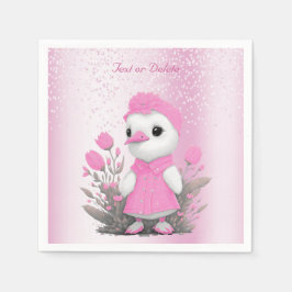 Servilleta De Papel Napkins Pink Duck