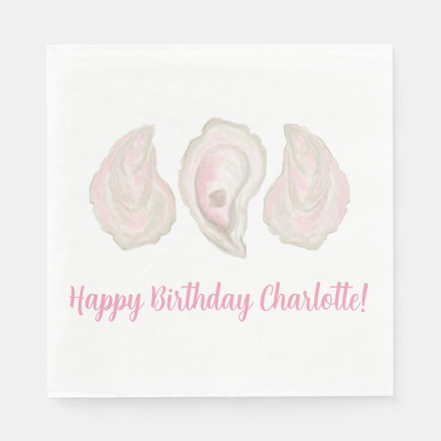Servilleta De Papel Napkins Pink Oyster (Anverso)