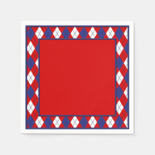 Servilleta De Papel NAPKINS R FIESTA de 1 PAPEL de arglos rojos, blanc