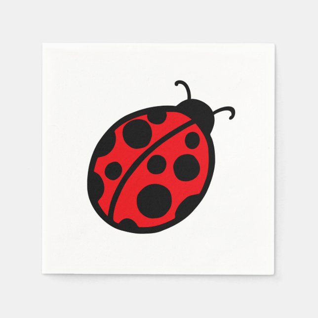 Servilleta De Papel Napkins Red Ladybug (Anverso)