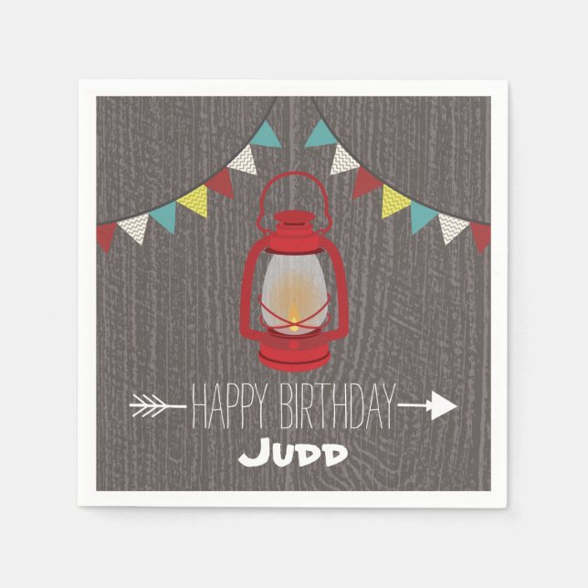 Servilleta De Papel Napkins Red Lantern Birday (Anverso)