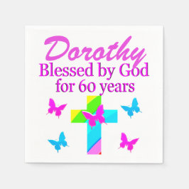 SERVILLETA DE PAPEL NAPKINS RELIGIOSOS PERSONALIZADOS 60 CUMPLEAÑOS