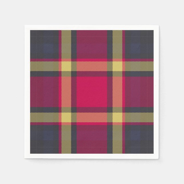 Servilleta De Papel Napkins - Scottish Tartán (Anverso)