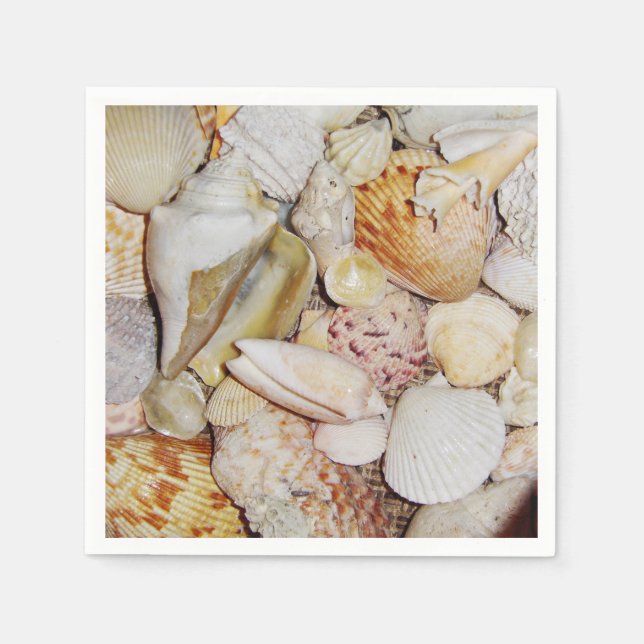 Servilleta De Papel Napkins Seashells (Anverso)