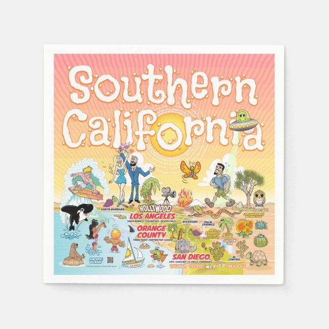 Servilleta De Papel Napkins Southern Cal (Anverso)