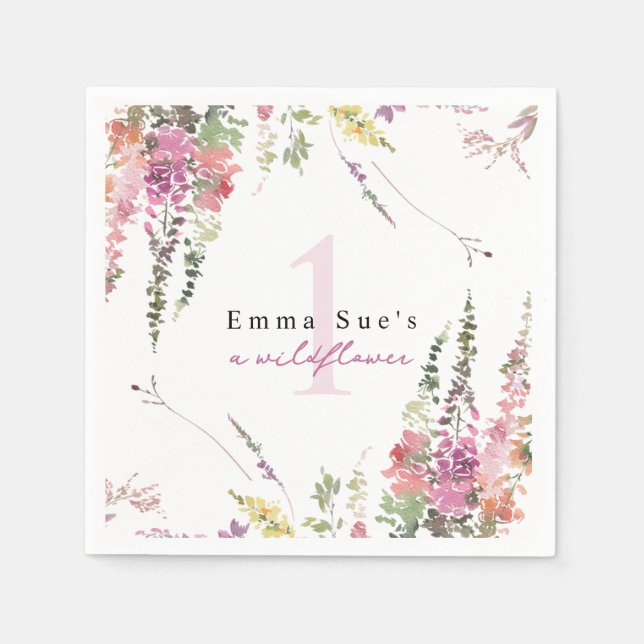 Servilleta De Papel Napkins Spring Wildflower Floral (Anverso)