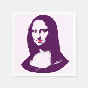 Servilleta De Papel Napkins transparent Pop Art Mona Lisa