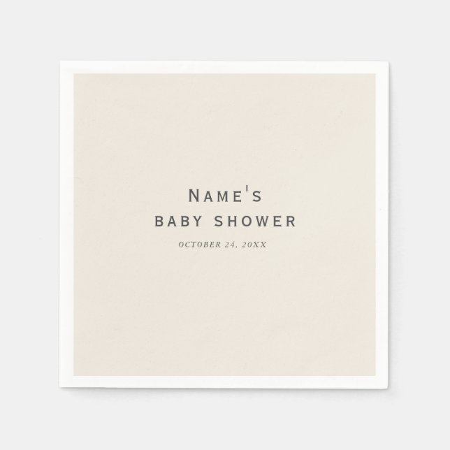 Servilleta De Papel Napkins vintage Cream Baby Shower (Anverso)
