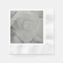 Napkins White Begonia Paper
