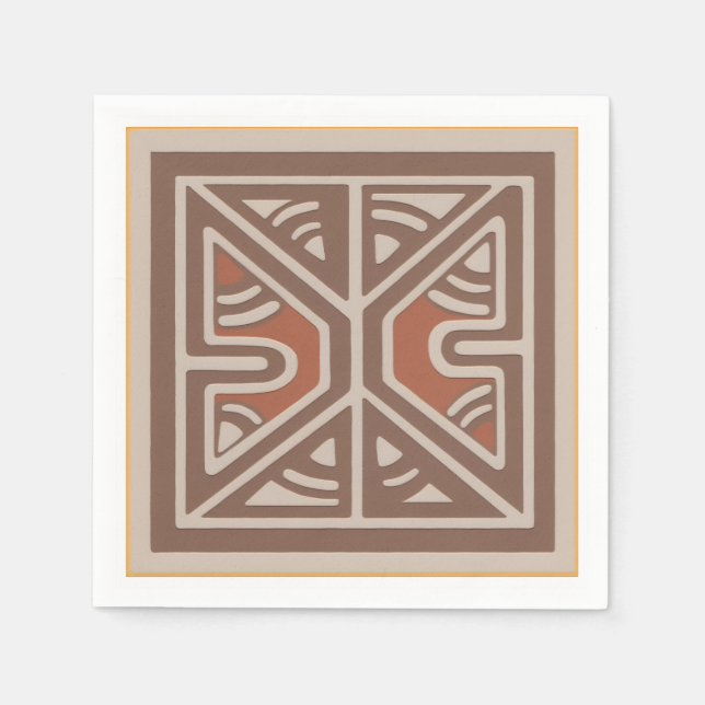 Servilleta De Papel Napkins with art inspired by New Guinea (Anverso)