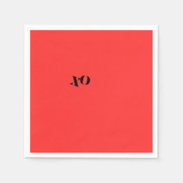 Servilleta De Papel Napkins XO Rojo