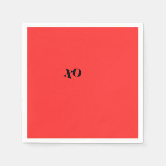 Servilleta De Papel Napkins XO Rojo