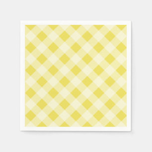 Servilleta De Papel Napkins Yellow Gingham