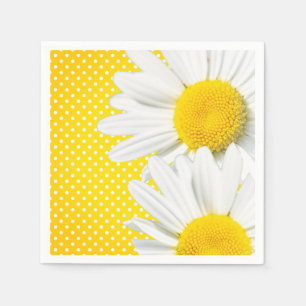 Servilleta De Papel Napkins Yellow Polka Dot