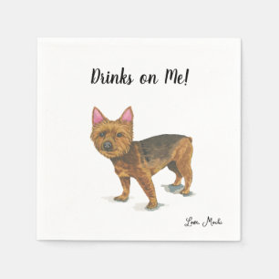 Servilleta De Papel Napkins Yorkie Dog Cocktail