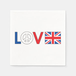 Servilleta De Papel Napolas de papel Love Britain