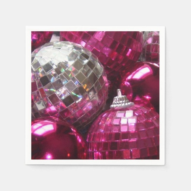 Servilleta De Papel Napolas de papel Pink Baubles (Anverso)