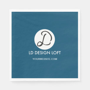 Servilleta De Papel Napoleón de cócteles azul oscuro personalizado con