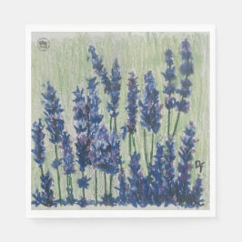 Servilleta De Papel Napoleón de papel con flores moradas