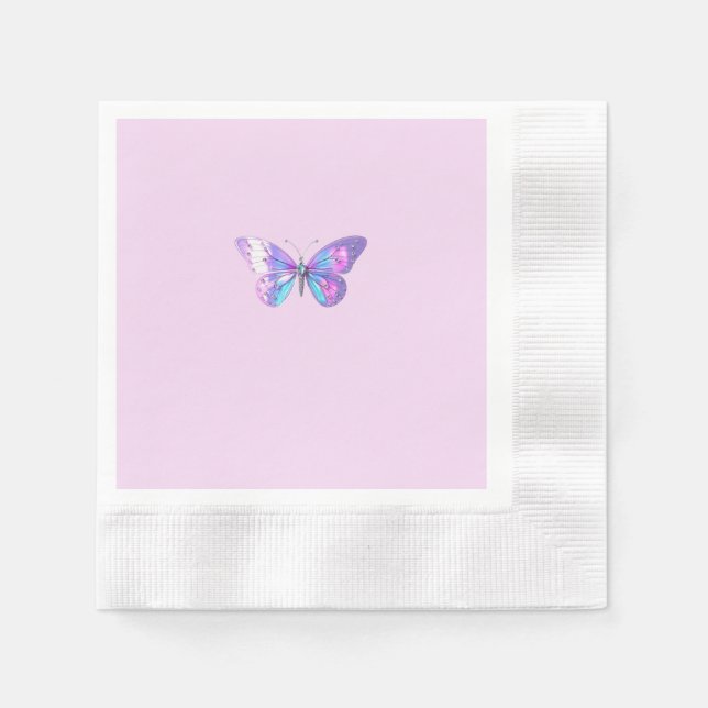 Servilleta De Papel Napoleón de papel de mariposa holográfico de bonit (Anverso)