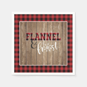 Servilleta De Papel Napoleón de papel Flannel y Frost - Rojo - Madera