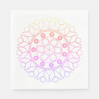 Servilleta De Papel Napoleón de papel - Patrón de Mandala de color pas