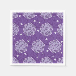 Servilleta De Papel Napoleón de papel Purple D20 de la fiesta de cumpl