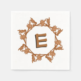 Servilleta De Papel Napoleón de papel - Sale en círculo con la inicial