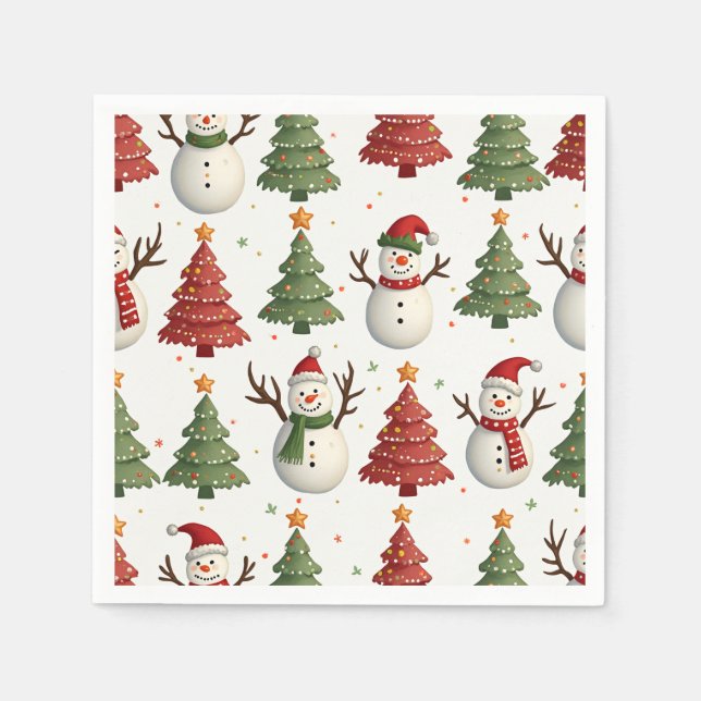 Servilleta De Papel Napoleón de patrón de navidades (Anverso)