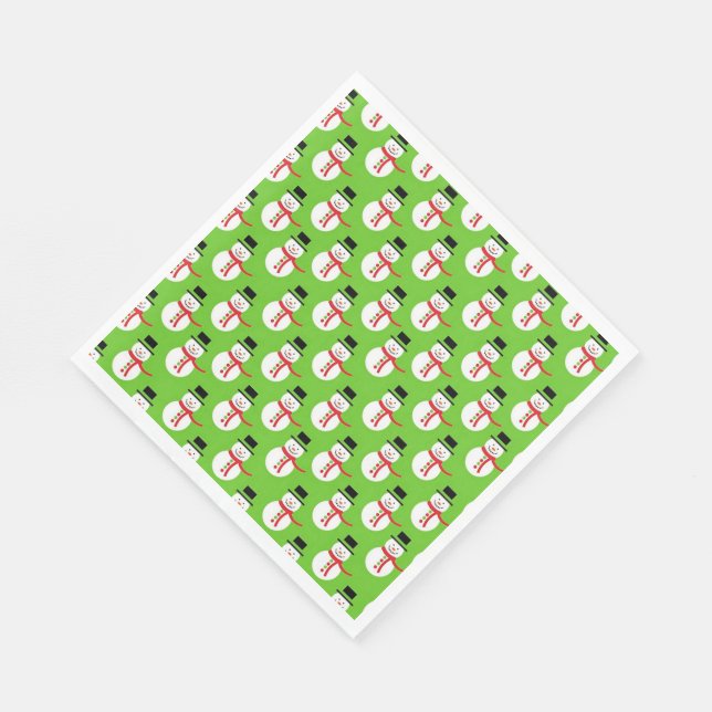 Servilleta De Papel Napoleón estándar blanco/hombres de nieve navidade (Esquina)