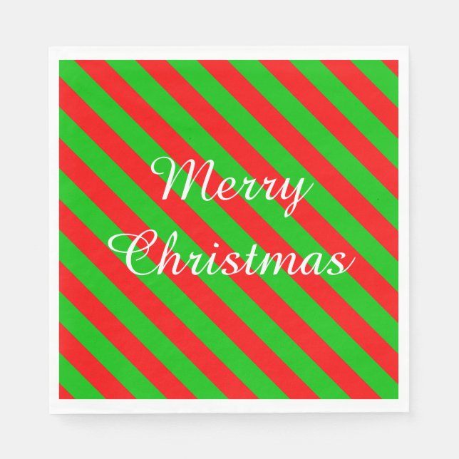 Servilleta De Papel Napoleón estándar blanco/verde y rojo navidades (Anverso)