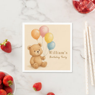 Servilleta De Papel Nápoles Adorables Teddy Bear Paper
