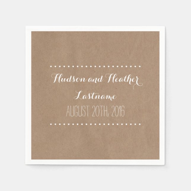 Servilleta De Papel Nápoles Bodas inspiradas en cartón (Anverso)