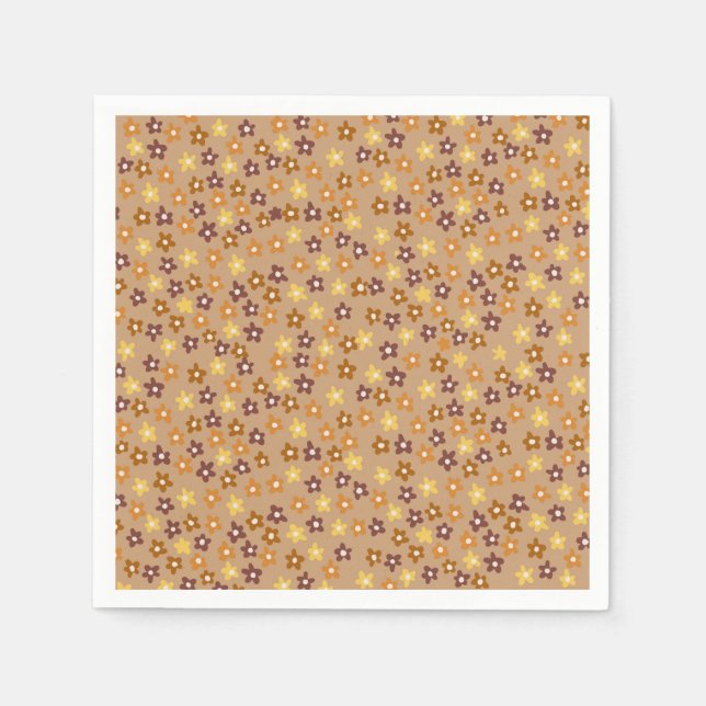 Servilleta De Papel Nápoles de caída floral (Anverso)