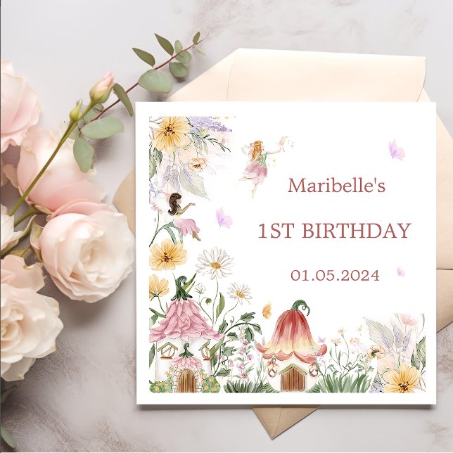 Servilleta De Papel Nápoles de Cumpleaños Magos Florales (Subido por el creador)