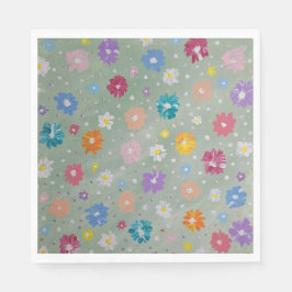 Servilleta De Papel Nápoles de Fiesta floral Pastel Posie