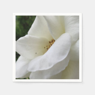 Servilleta De Papel Nápoles de flores de rosa blanco