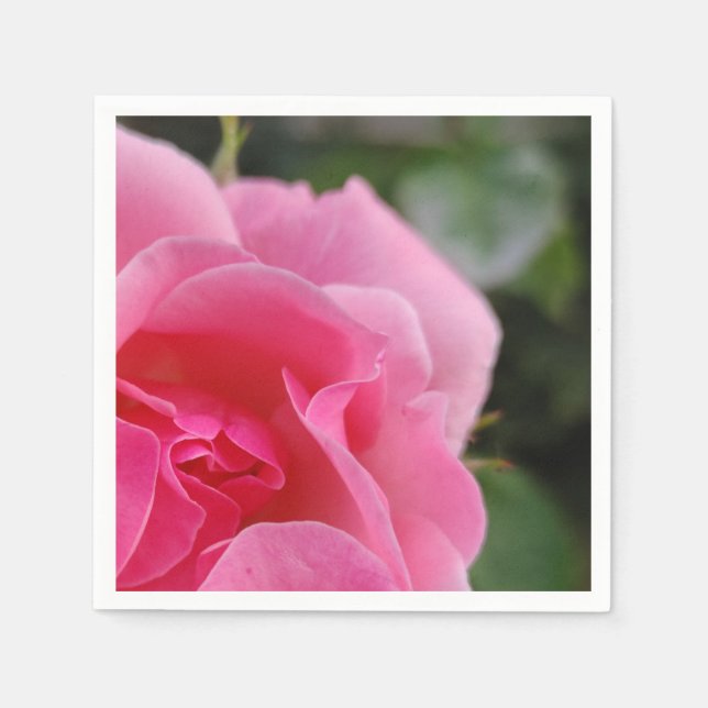 Servilleta De Papel Nápoles de flores rosadas (Anverso)