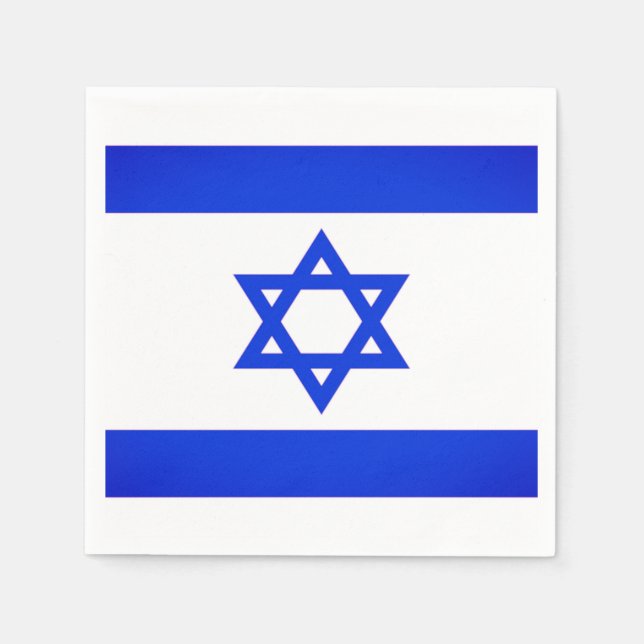 Servilleta De Papel Nápoles de la bandera de Israel (Anverso)