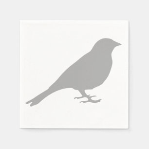 Servilleta De Papel Nápoles de pájaro gris