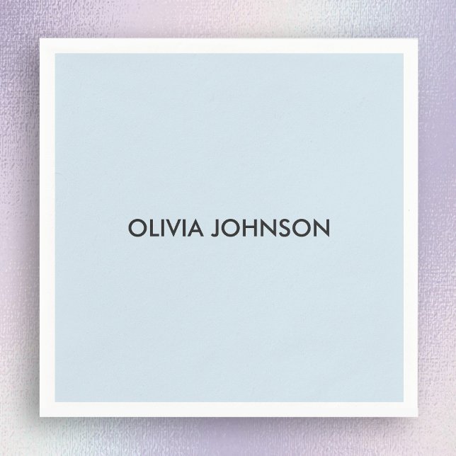 Servilleta De Papel Nápoles de papel azul de nombre personalizado (A Stylish Addition to Your Party. Personalize with Your Custom Name.)