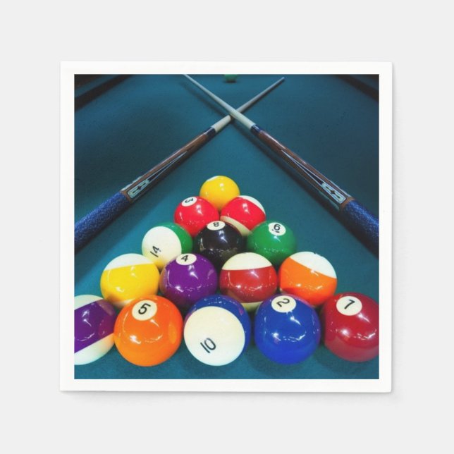 Servilleta De Papel Nápoles de papel Billiards (Anverso)