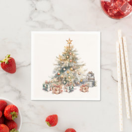 Servilleta De Papel Nápoles de papel de árbol de navidad de color de a