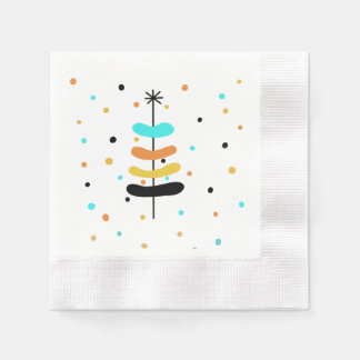 Servilleta De Papel Nápoles de papel de árbol de Navidad retro