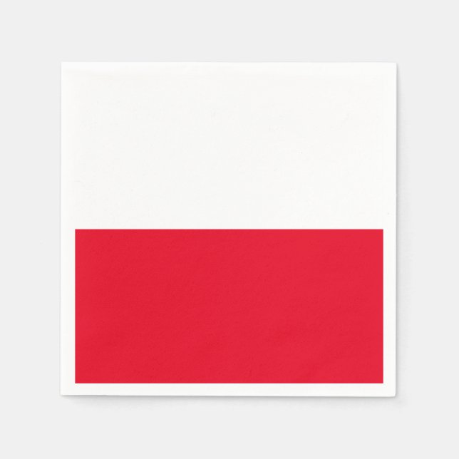 Servilleta De Papel Nápoles de papel de bandera polaca (Anverso)