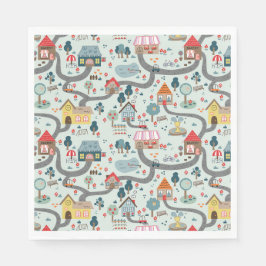 Servilleta De Papel Nápoles de papel de mapa