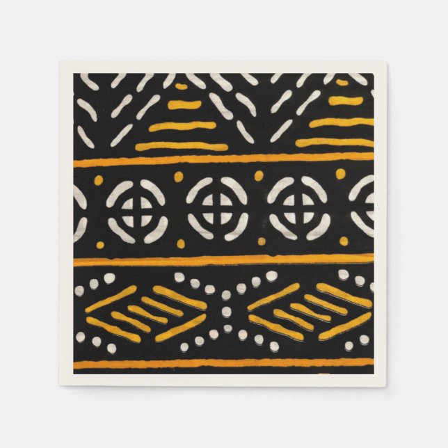Servilleta De Papel Nápoles de papel de patrón africano (Anverso)