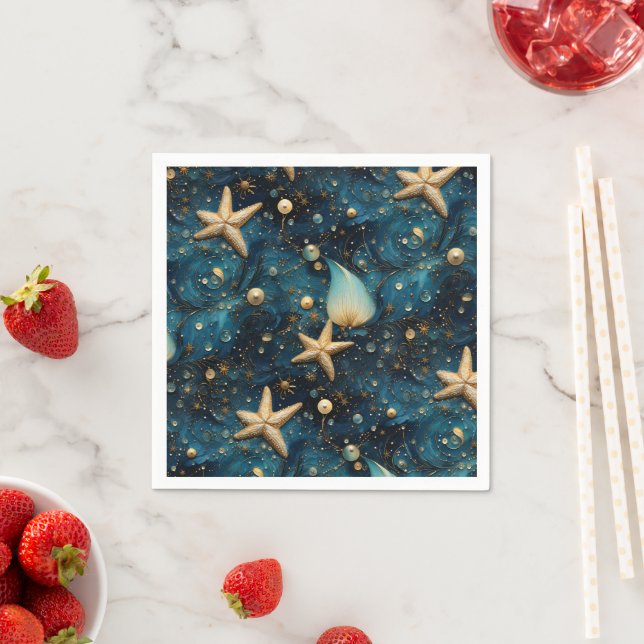 Servilleta De Papel Nápoles de papel de patrón de pez estrella oceánic (In situ)