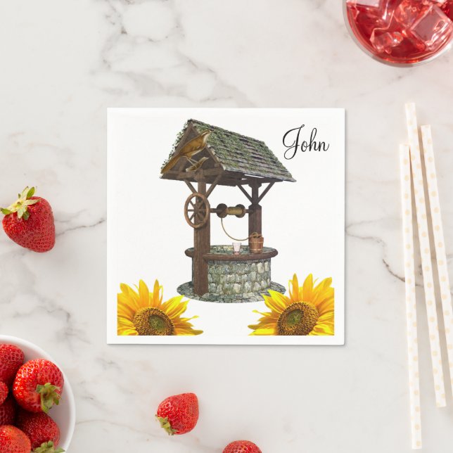 Servilleta De Papel Nápoles de papel de pozo de girasol (In situ)